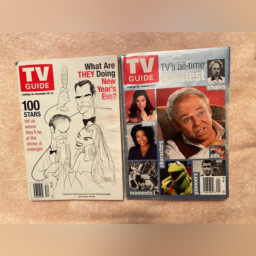 Y2K TV Guides Dec 25-31 1999 & Jan 1-7 2000